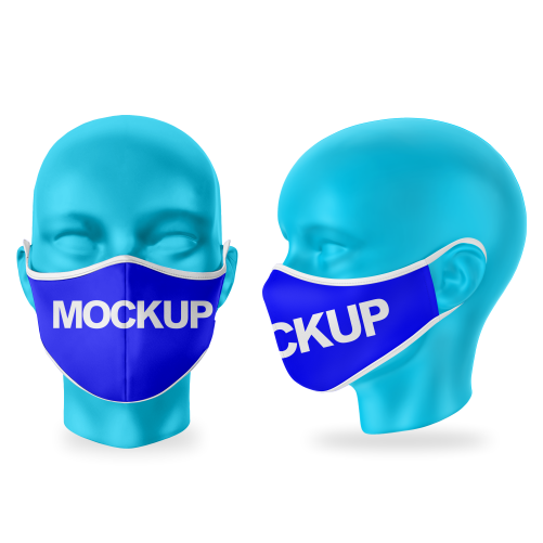 Mockup CDR Mascara Facial Manequim