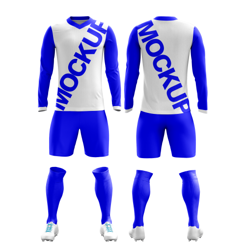 Mockup CDR Uniforme Esportivo Gola V Manga Longa