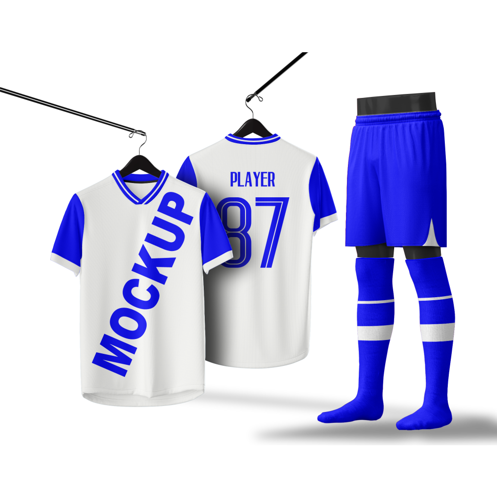 Mockup CDR Conjunto Esportivo Gola V Traçada Jersey