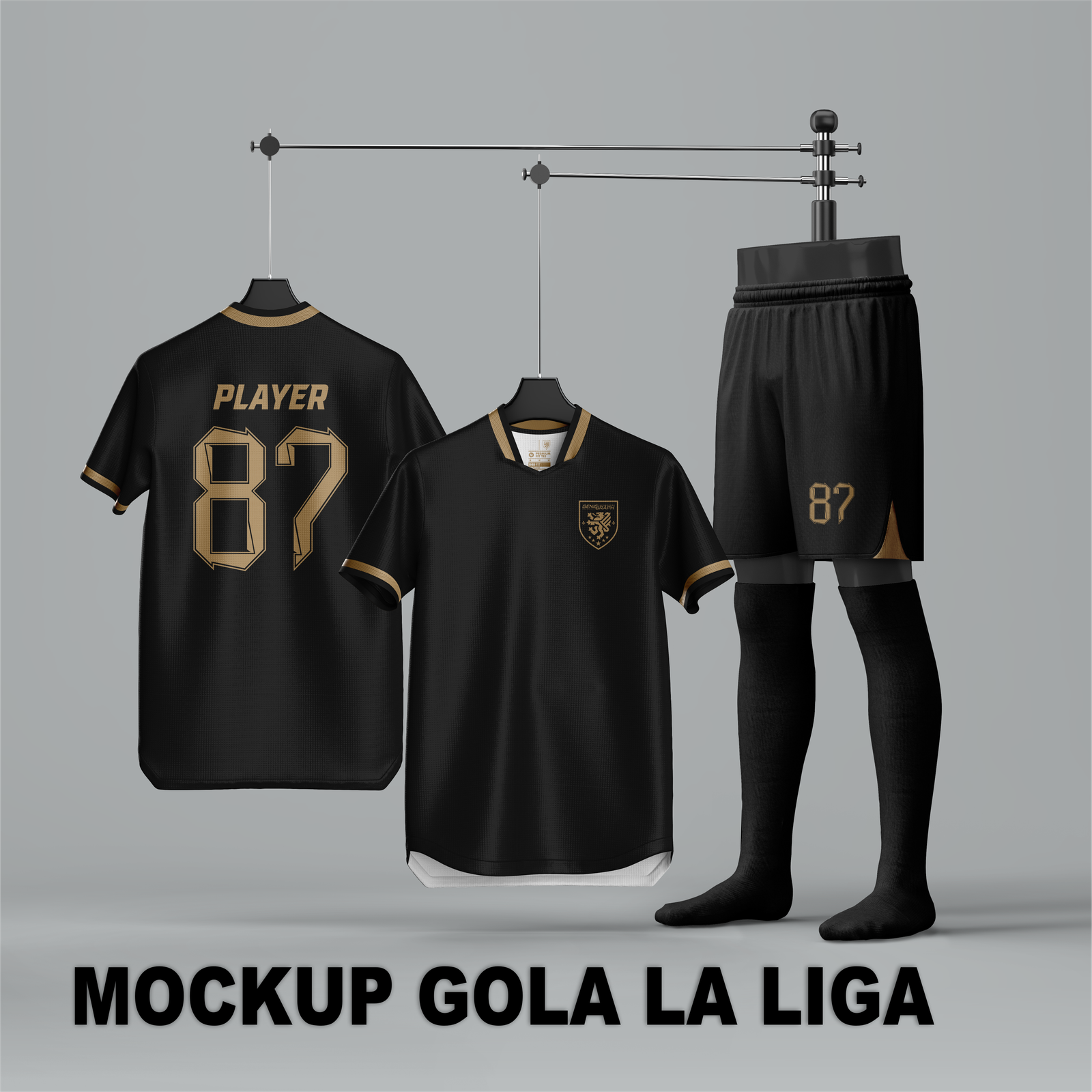 Mockup CDR Conjunto Esportivo Gola La Liga Jersey - Imagem 2
