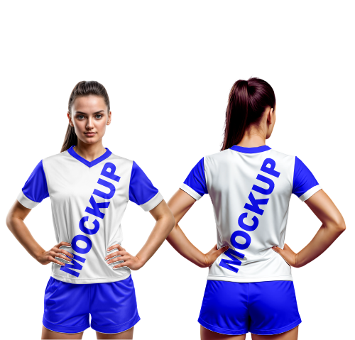 Mockup CDR Conjunto Esportivo Feminino Gola Humano