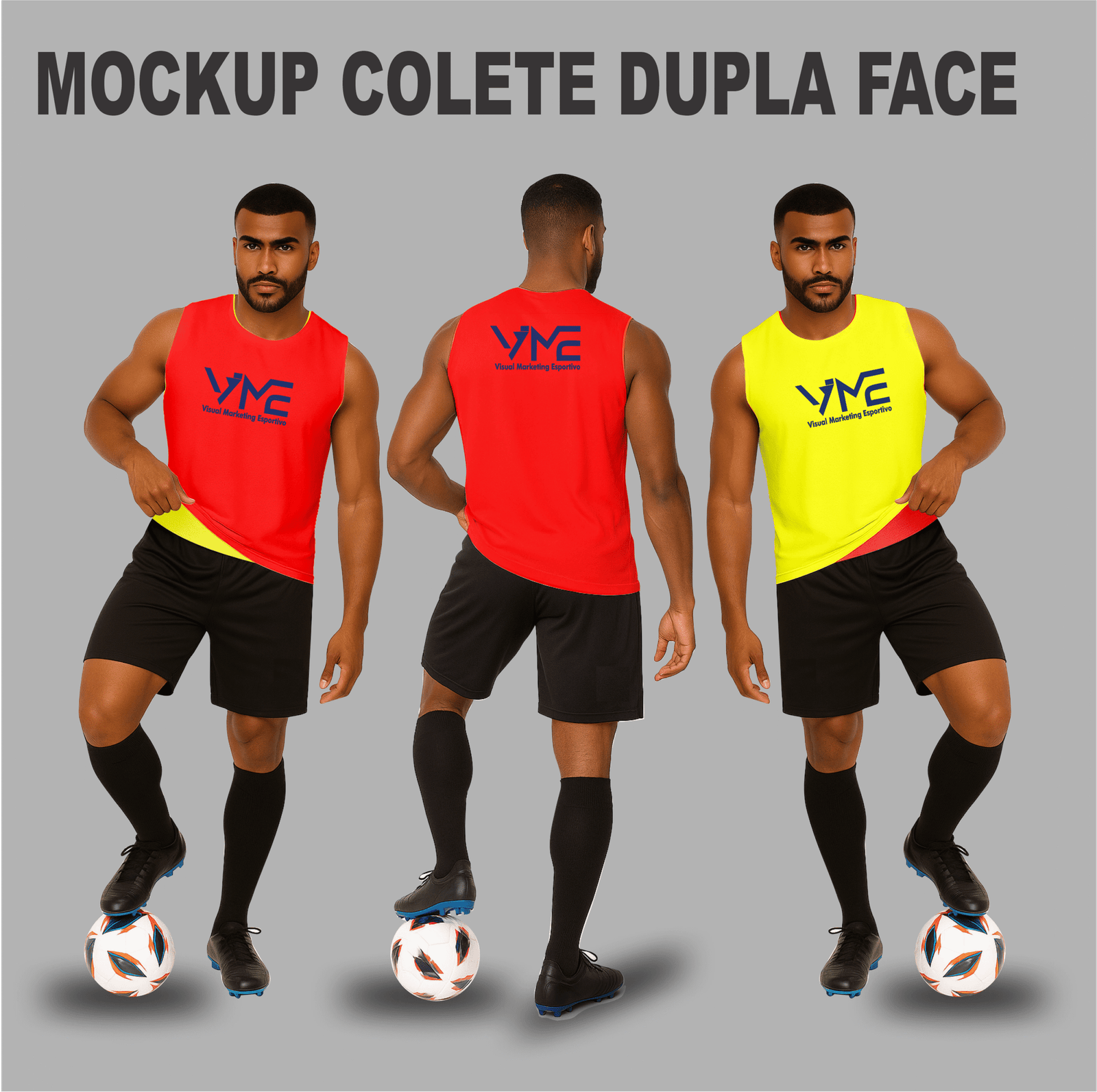 Mockup CDR Colete Dupla Face Masculino - Imagem 2