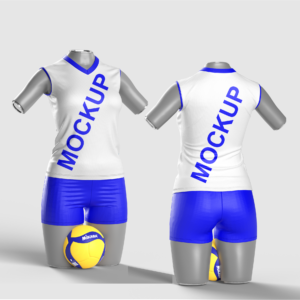 Mockup CDR Conjunto De Volei Feminino